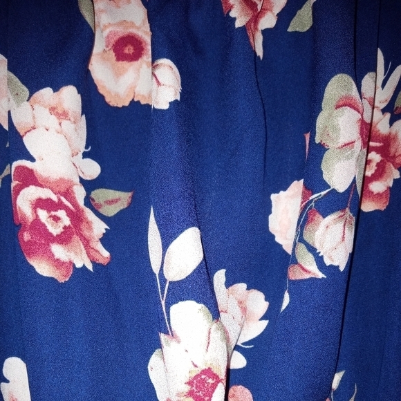 Rue 21 floral off the shoulder long sleeve mini dress size medium - Picture 8 of 8